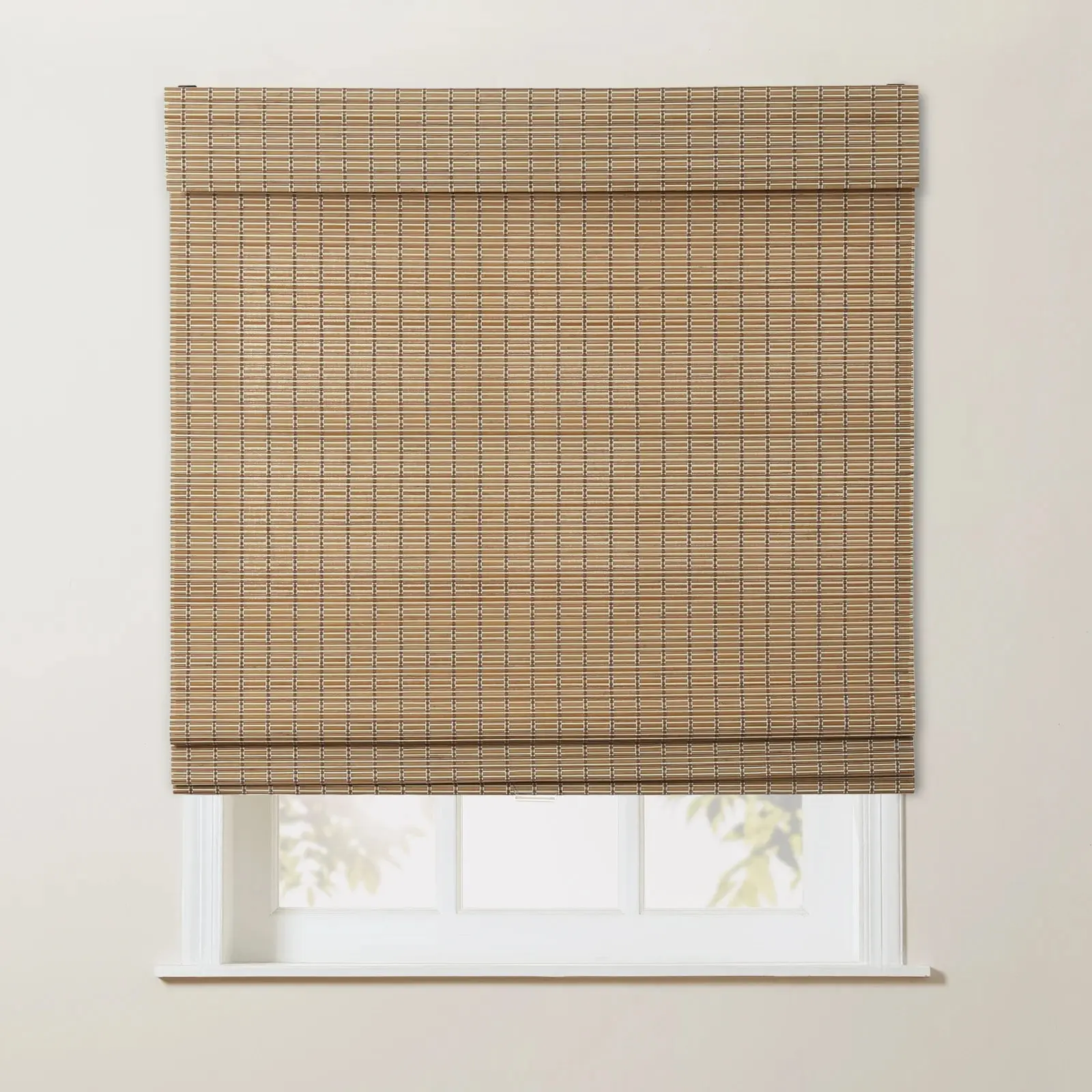 Sybil Bamboo Roman Shade - Dark Khaki - Image 4