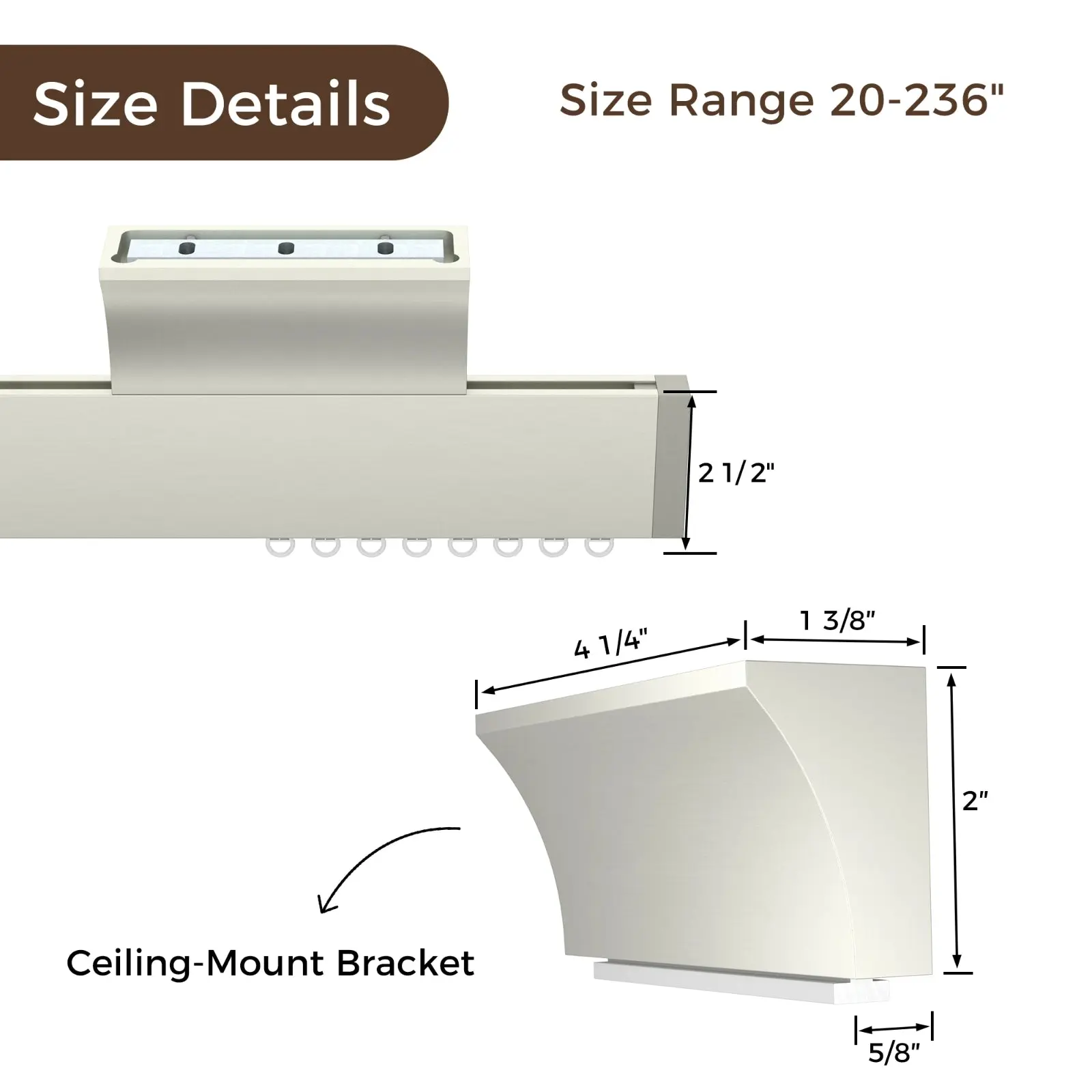 Tanner Single Curtain Track - Image 3