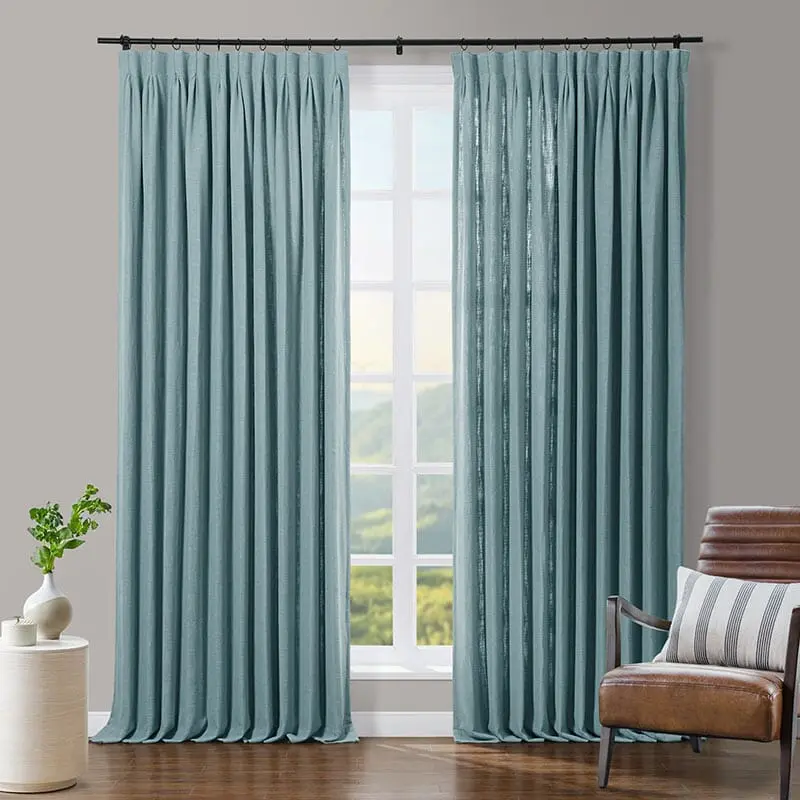 Tia Custom Linen Curtain Pleated - Image 9