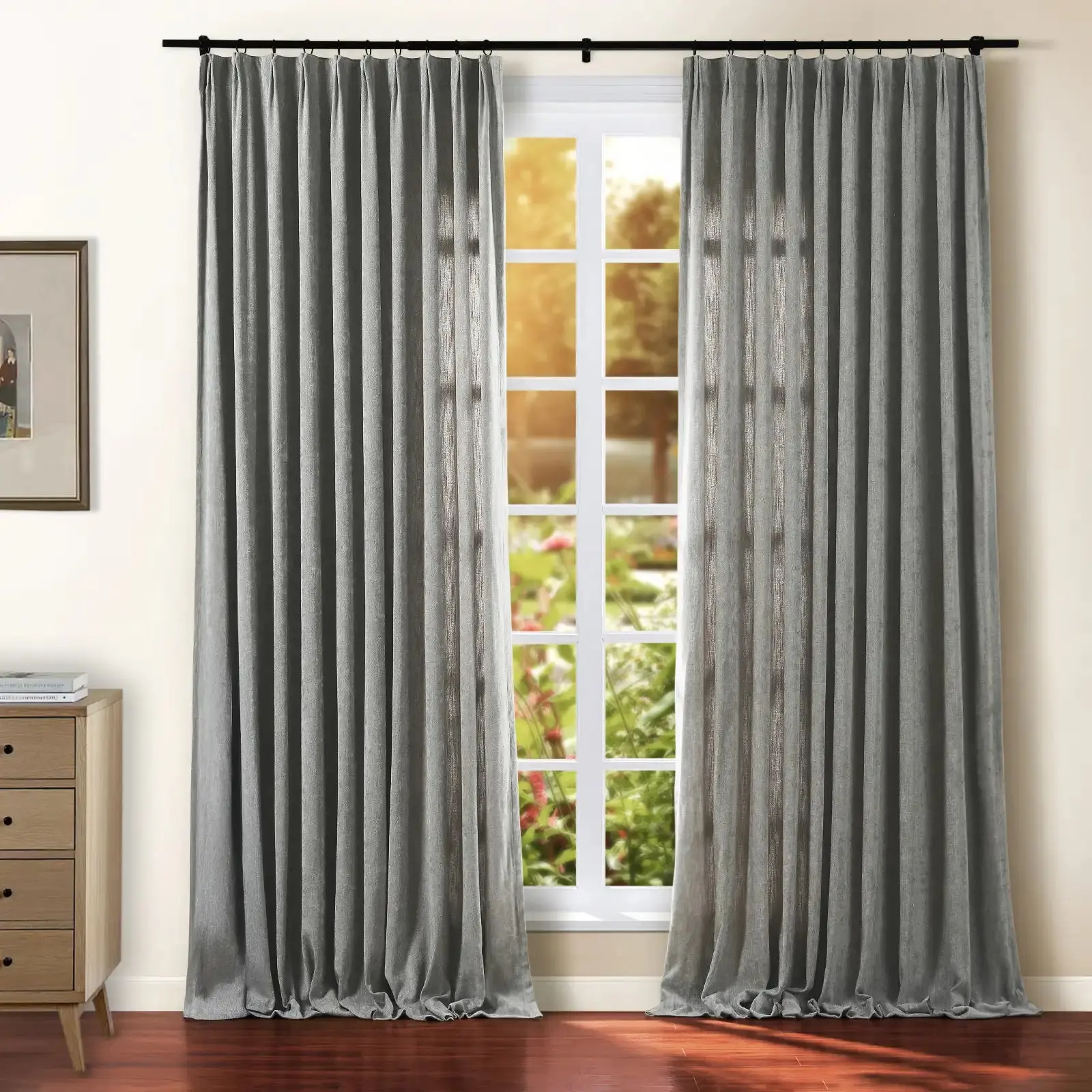 Tino Heavyweight Chenille Drapery Pleated - Image 37