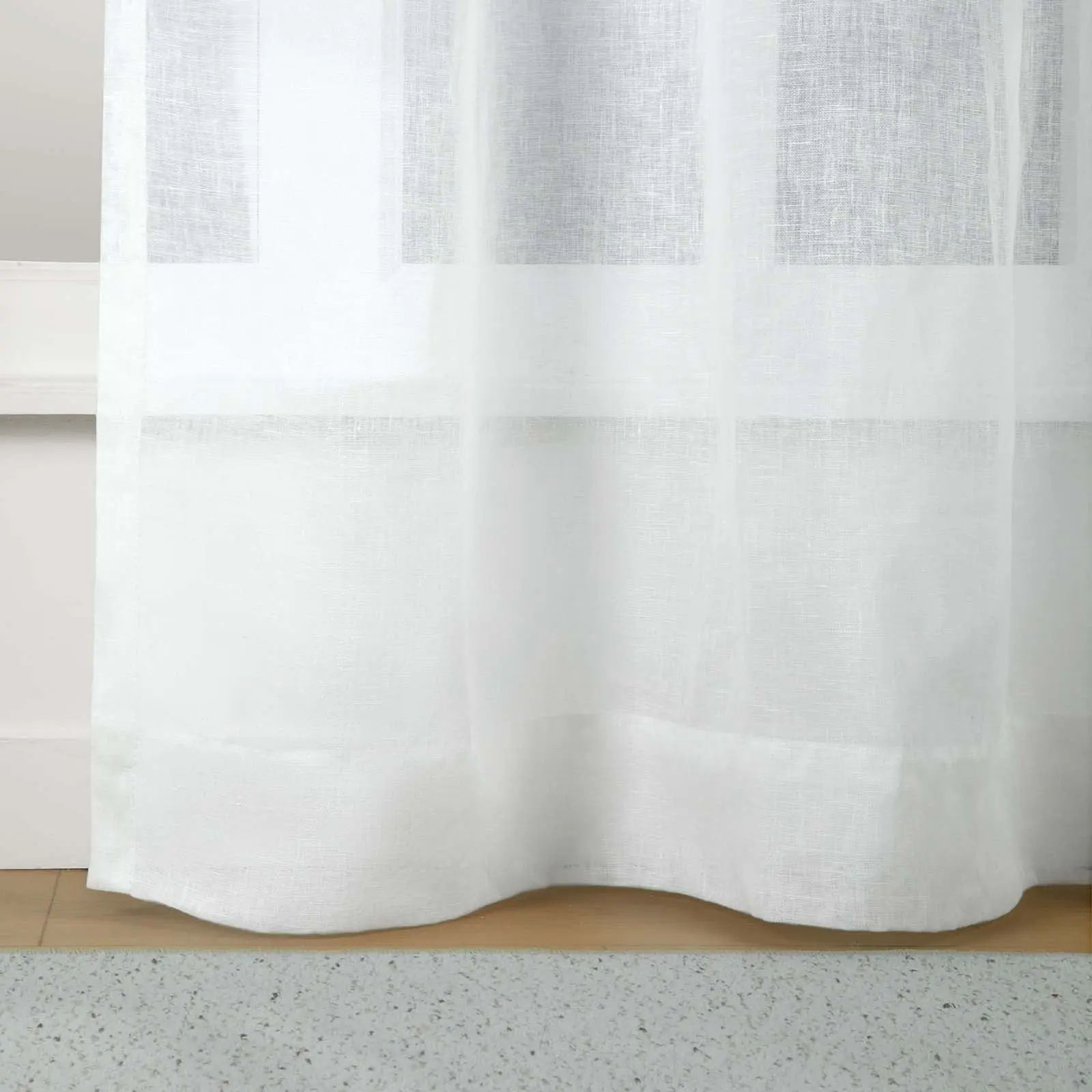 TWOPAGES Joy™ 100% European Flax Linen Sheer Curtain Soft Top - Image 6