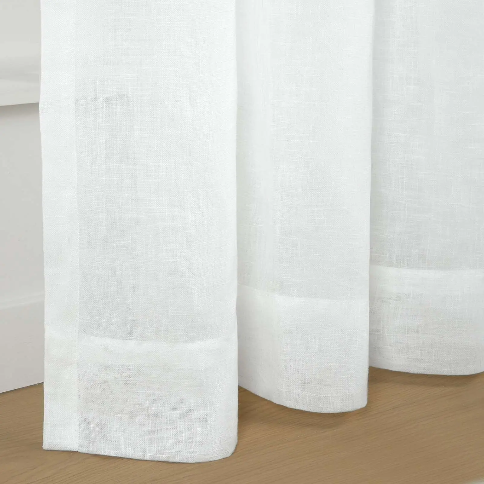 TWOPAGES Joy™ 100% European Flax Linen Sheer Curtain Soft Top - Image 7