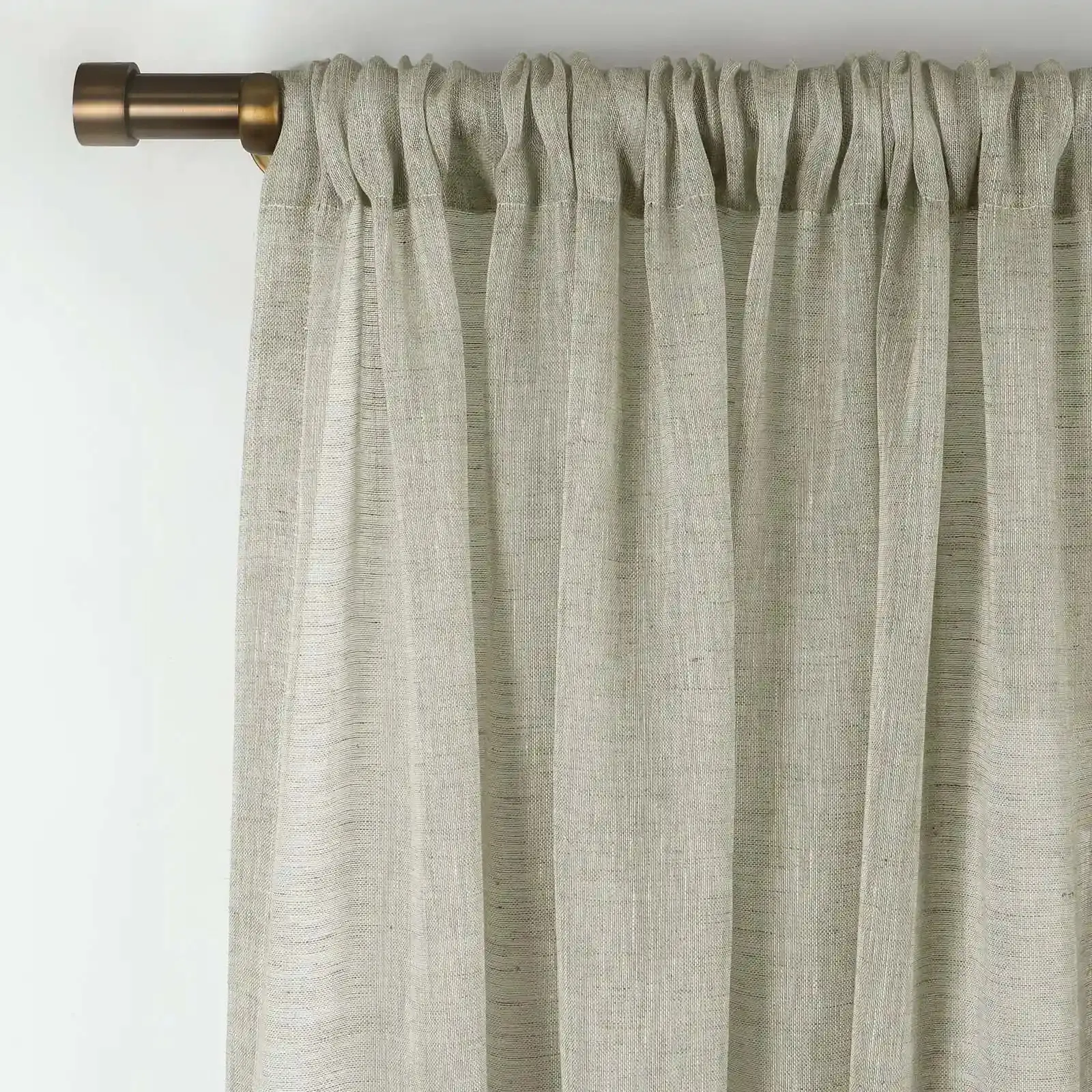 TWOPAGES Joy™ 100% European Flax Linen Sheer Curtain Soft Top - Image 9