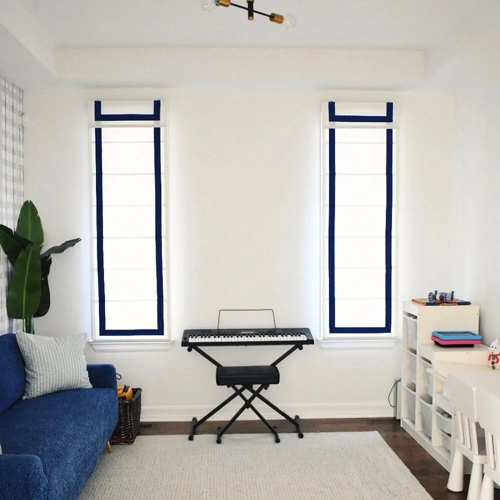 Tyrone Cordless Roman Shade with Border