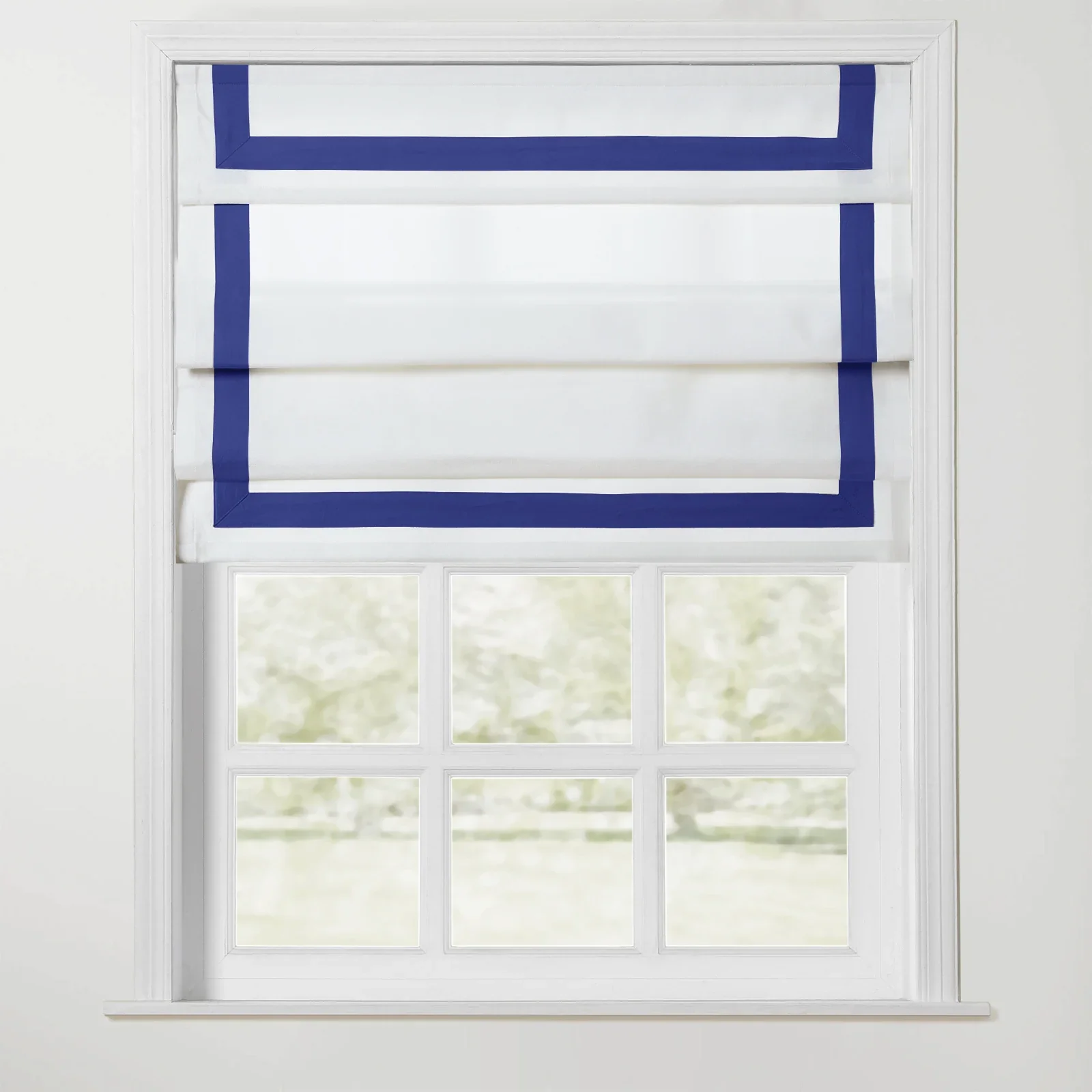 Tyrone Cordless Roman Shade with Border - Image 11