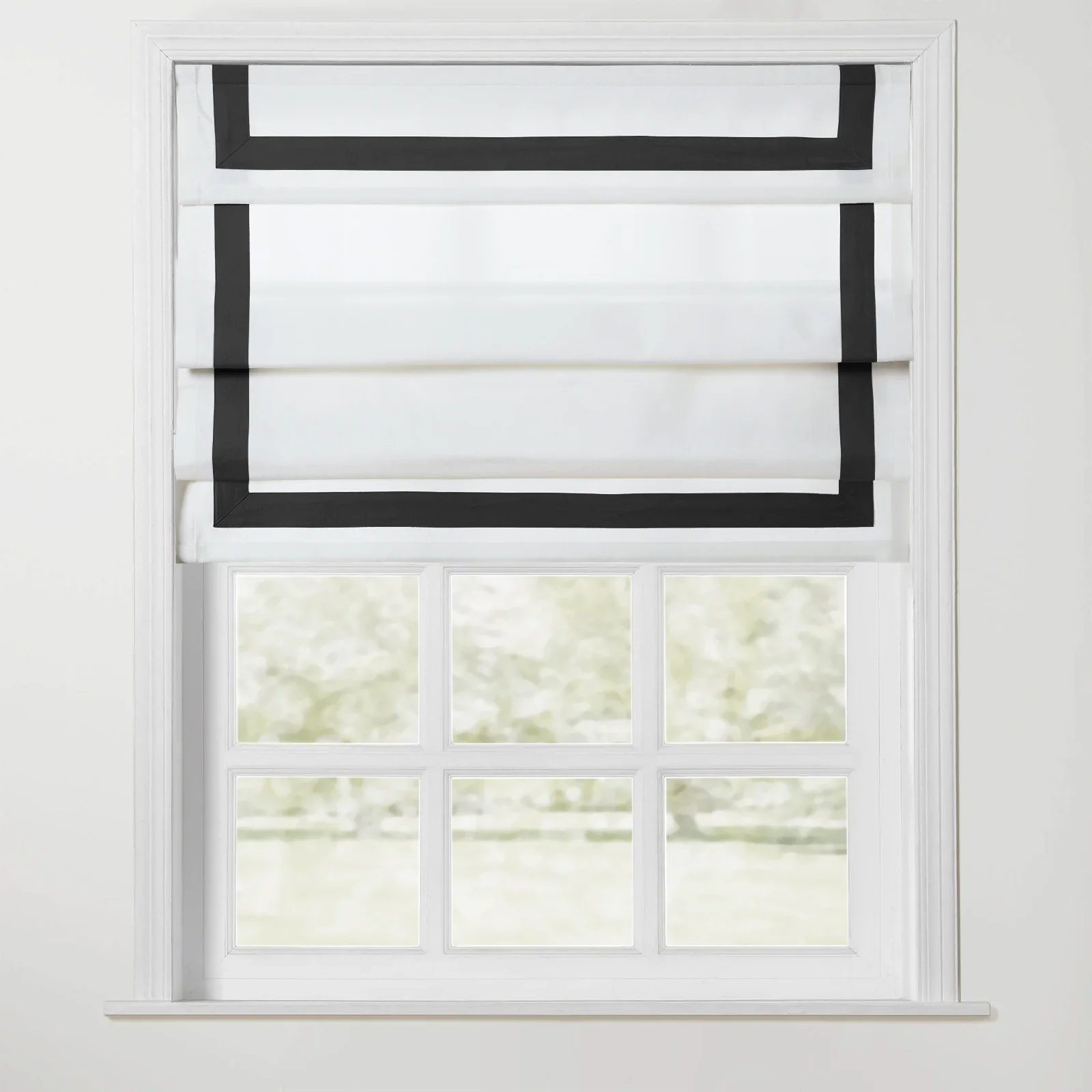 Tyrone Cordless Roman Shade with Border - Image 23
