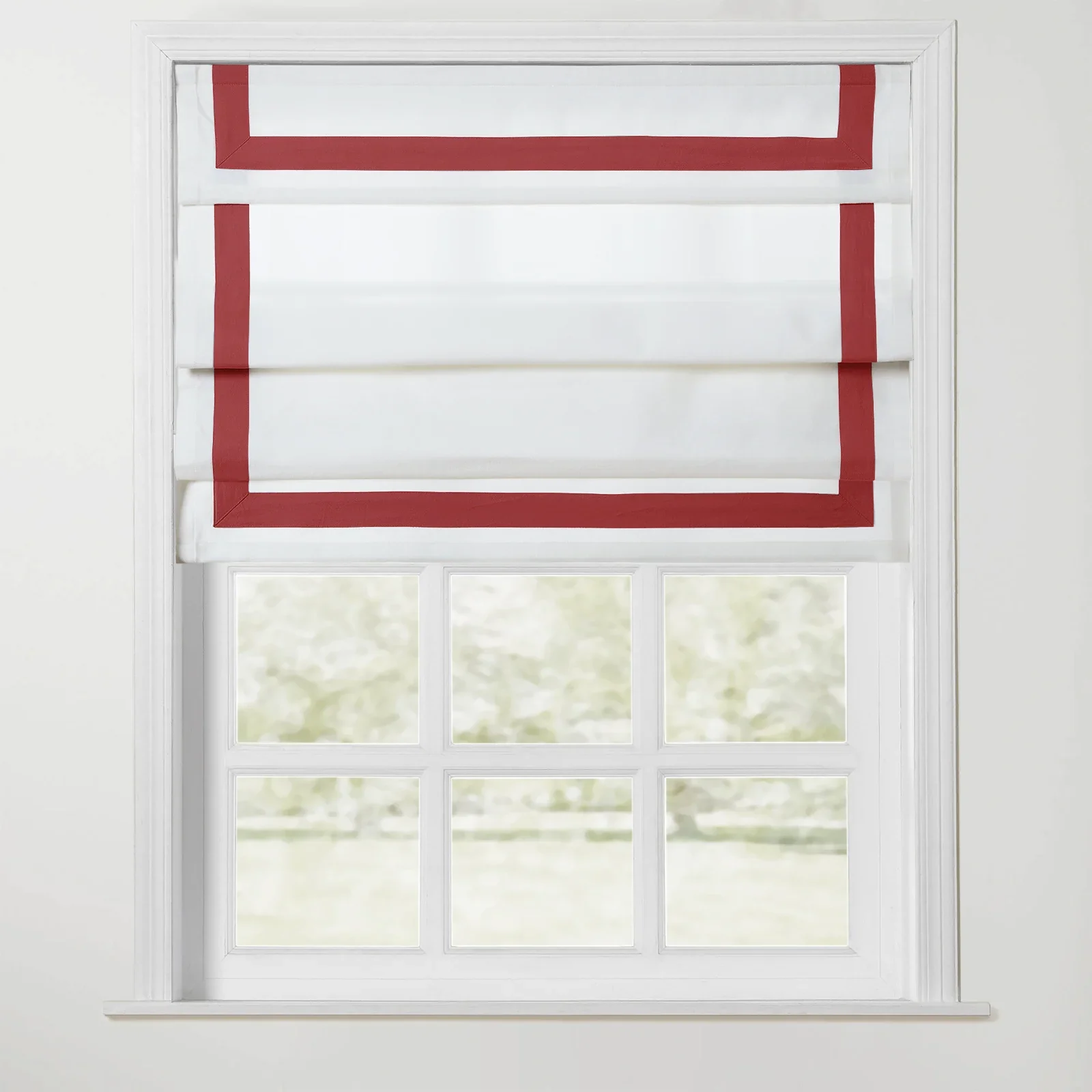 Tyrone Cordless Roman Shade with Border - Image 25