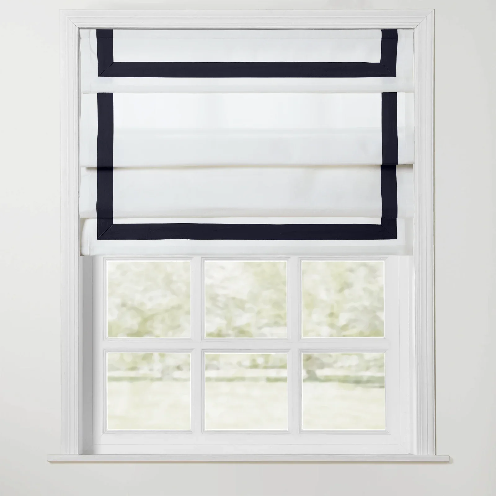 Tyrone Cordless Roman Shade with Border - Image 26
