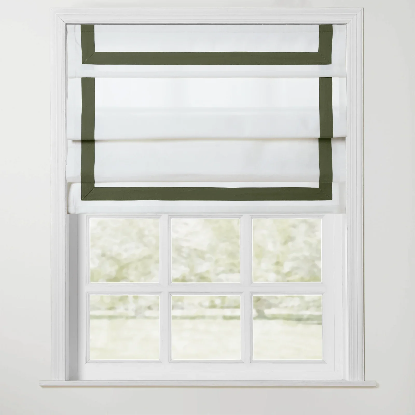 Tyrone Cordless Roman Shade with Border - Image 28