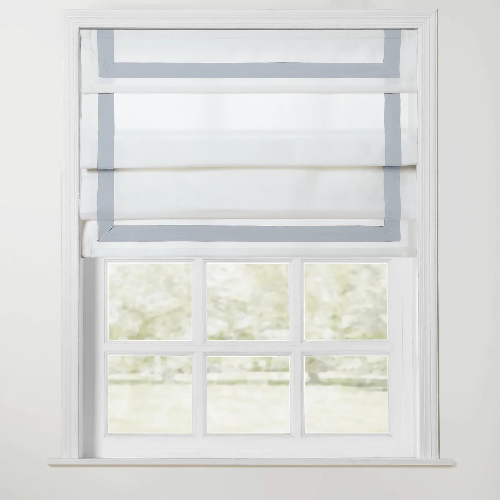 Tyrone Cordless Roman Shade with Border - Image 29