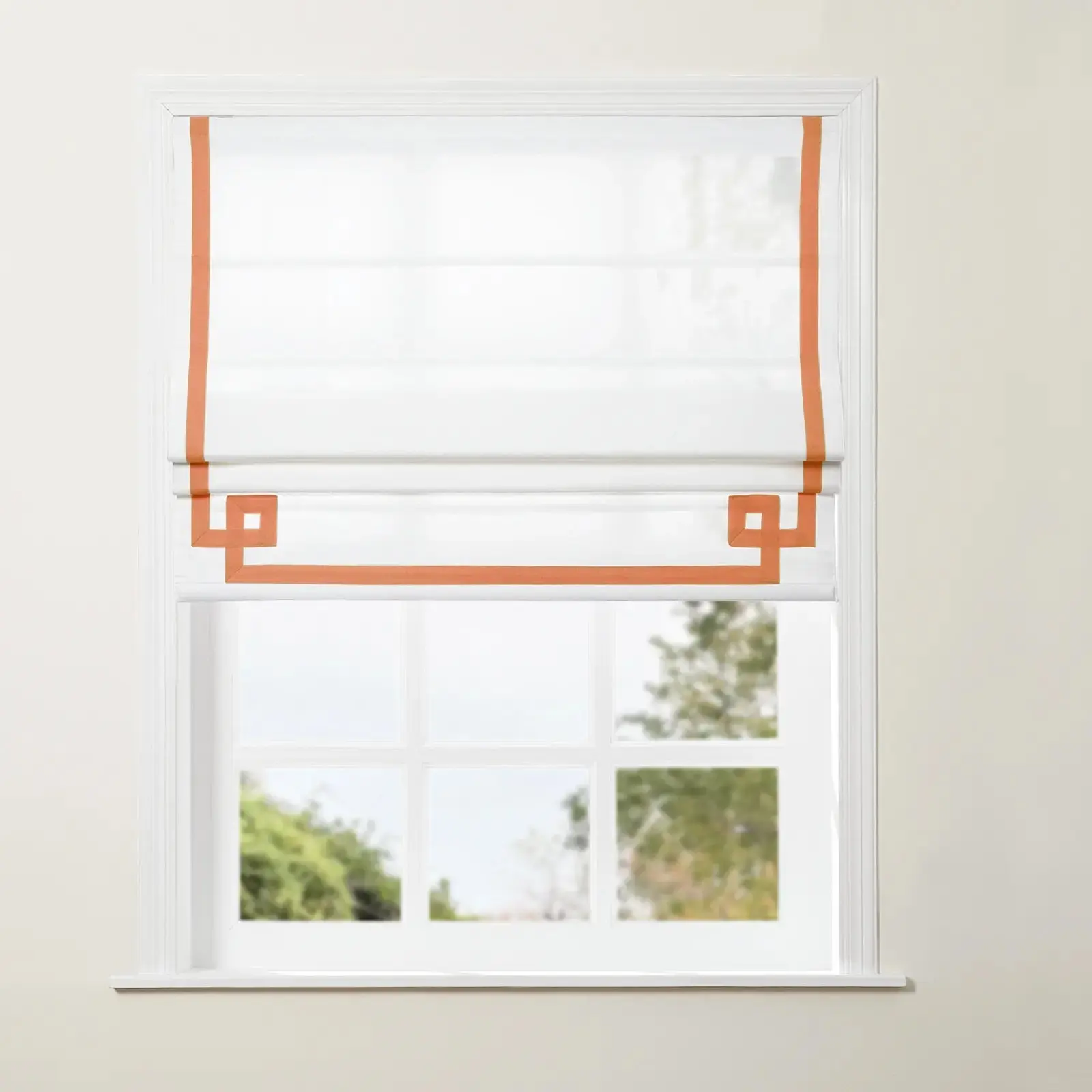 Tyrone Cordless Roman Shade with Border - Image 35