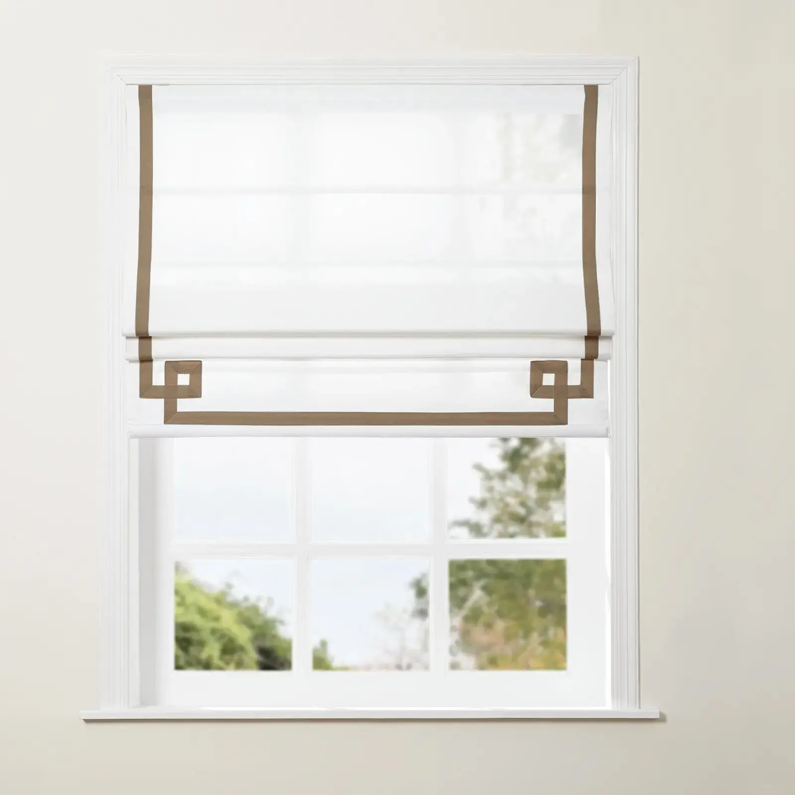 Tyrone Cordless Roman Shade with Border - Image 39
