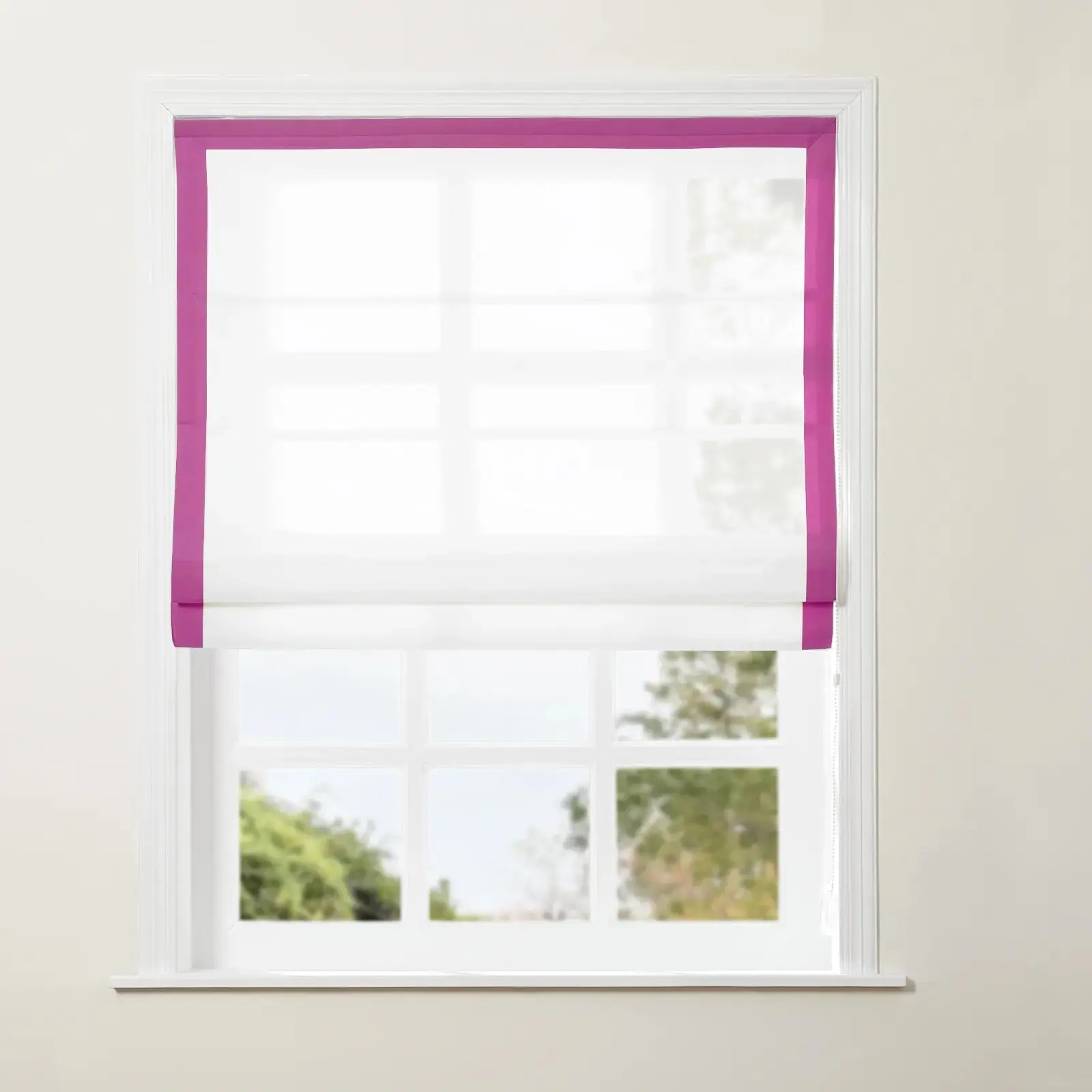Tyrone Roman Shade with Border Cord Lift - Image 37